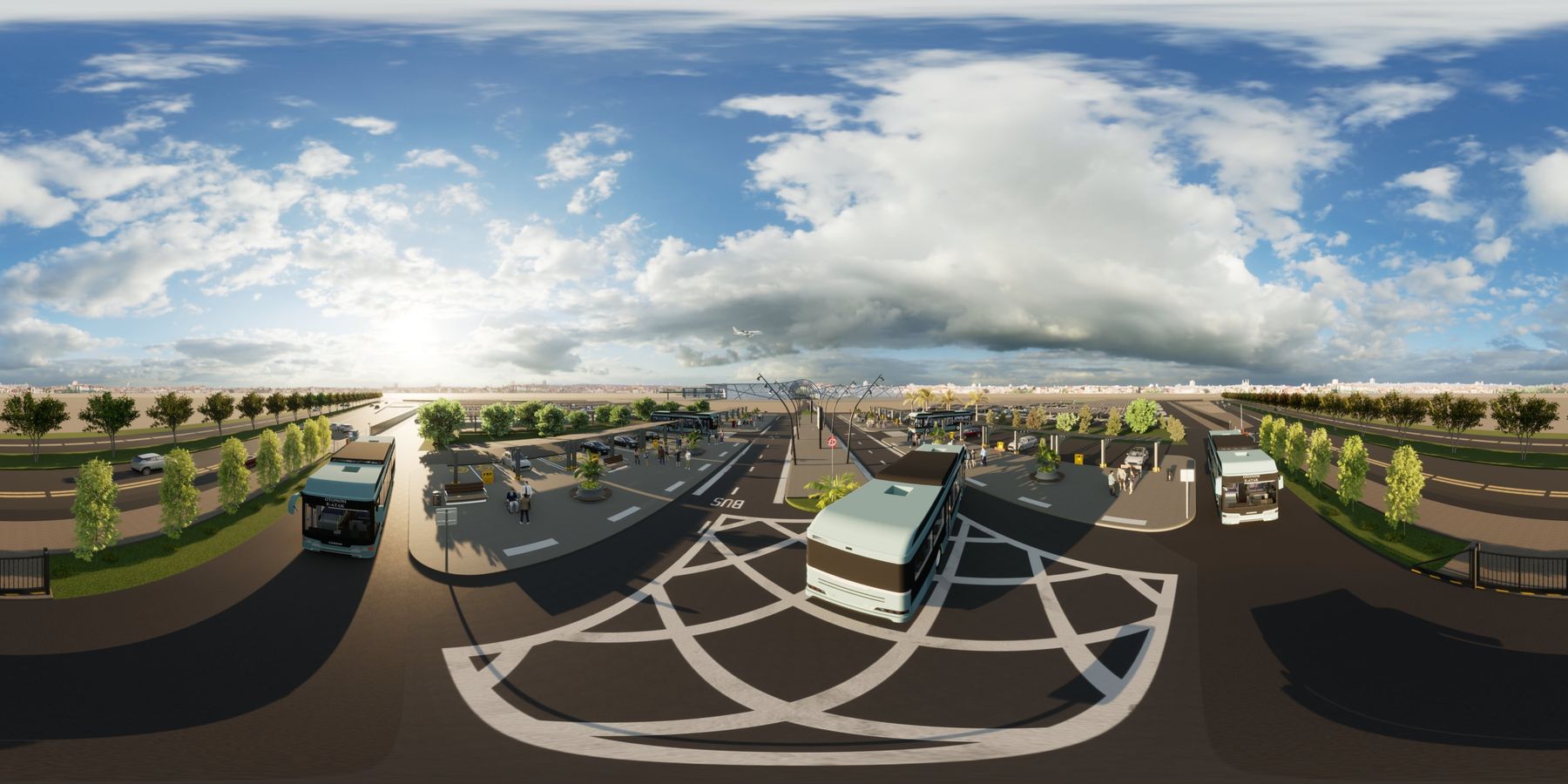 Panoramic autonomous parking environment
